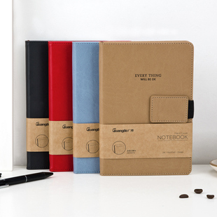 广博120张A5磁扣笔记本子PU皮商务办公记事本会议记录本GBP20038