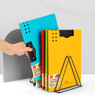 fizz特硬垫板写字板多功能文具收纳文件夹A4资料夹横式 板夹A6380