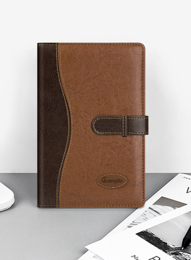 广博皮面本25K120张205*140mm圆角插扣拼册PU纸商务办公GB25708