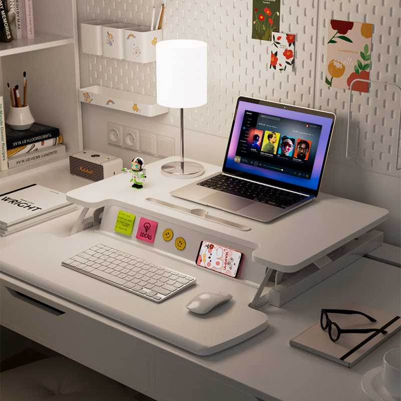 站立式电脑升降桌笔记本台式电脑桌子办公可折叠工作台桌面增高架