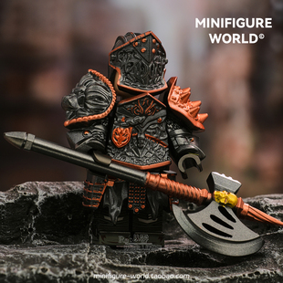 荣耀战魂霍顿中古战士中世纪骑士游戏角色第三方拼装积木人仔玩具