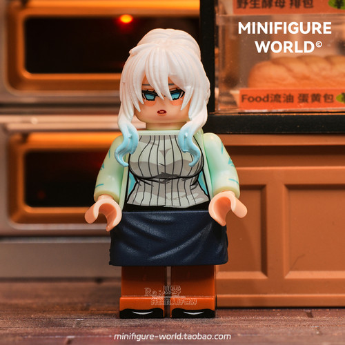 雪女3D打印白发少女漫画DIY周边第三方积木人仔拼装玩具