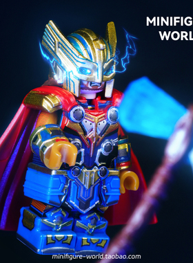 雷神风暴战斧漫威第三方稀有积木人仔复仇者联盟4男孩拼装玩具