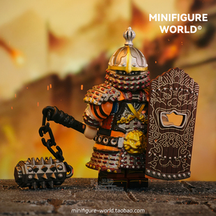 铁浮屠中世纪古代金国重甲骑士兵人铠甲战马武士军事积木人仔玩具