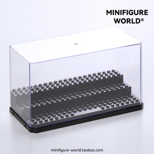 小颗粒拼装 兼容玩具 积木人仔叠高收纳收藏透明防尘展示盒陈列组装