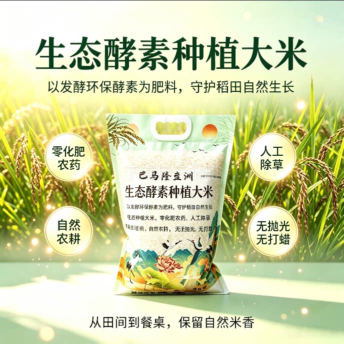 巴马生态酵素大米糙米环保酵素种植富硒大米自然农法新米