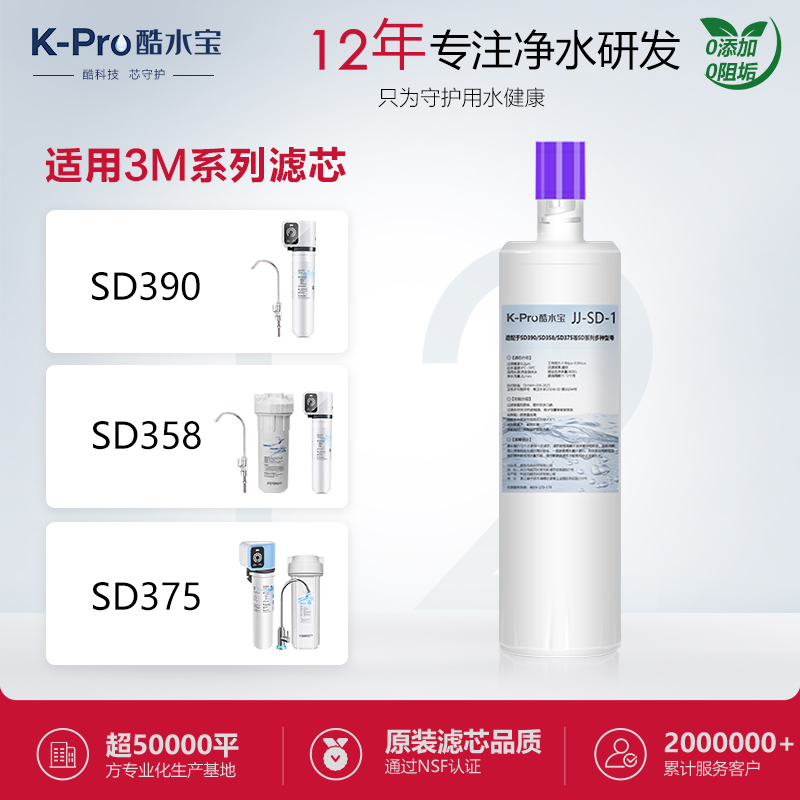酷水宝适配3M净水器主滤芯