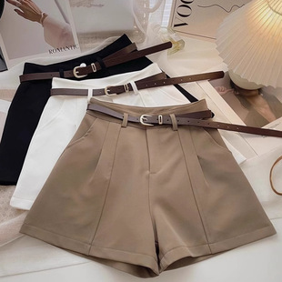Summer fashion brown slimming suit shorts棕色中缝款 西装短裤