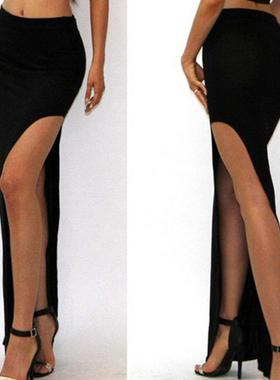 Sexy high waist side slit buttock skirt性感侧面开叉 包臀长裙