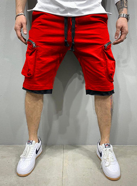 Side pocket large five-point pants 男士侧面大口袋 纯色五分裤