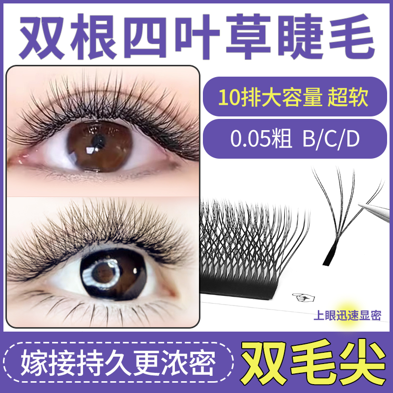 亚妮咔貂绒双根四叶草不散根