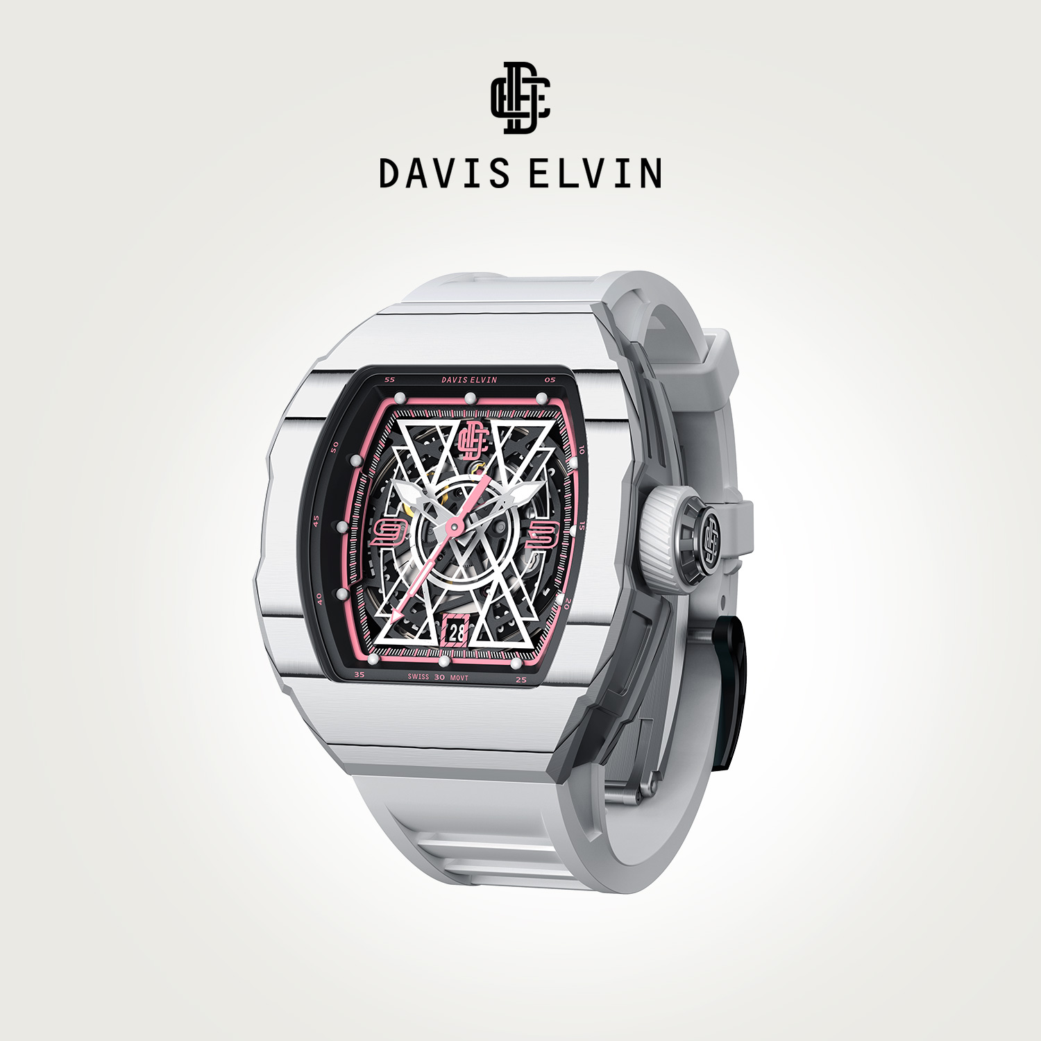 DAVIS ELVIN官方正品 ROMA DR05-2自动机械 男女轻奢潮流腕表手表