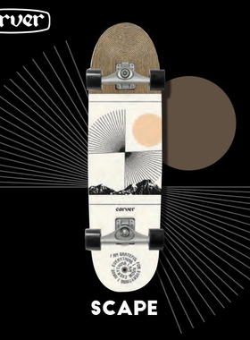 美国Carver双翘陆冲板「景观」Scape 专业陆地冲浪板c5桥32英寸