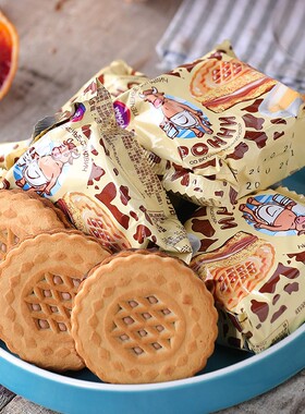 俄罗斯炼乳夹心饼干巧克力konti康吉牌早餐饼网红休闲小零食430克