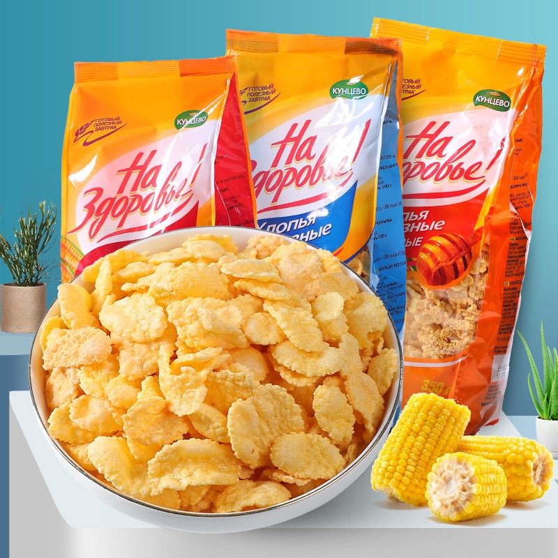 进口俄罗斯玉米片无蔗糖即食早餐干吃稻谷力量麦片代餐零食,咖啡/麦片/冲饮,水果/坚果混合麦片,淘宝优惠券,粉丝福利购,淘宝优惠卷