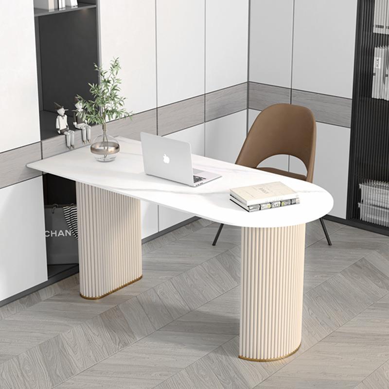 简约轻奢岩板电脑桌设计师工作室单人经理办公桌家用书房写字台