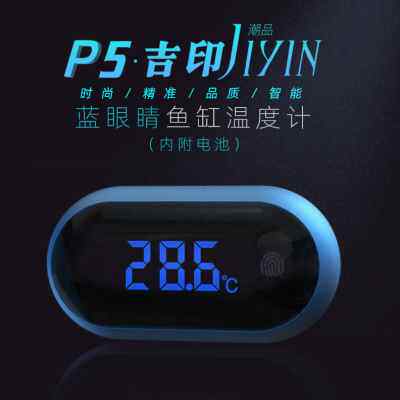 吉印蓝眼睛鱼缸温度计高精度LED数显背胶外置电子水族专用测温计怎么看?