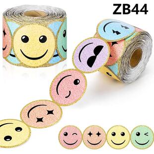 波西米亚快乐脸表情贴纸黑板公告栏边框装饰贴自由剪裁diy标签贴