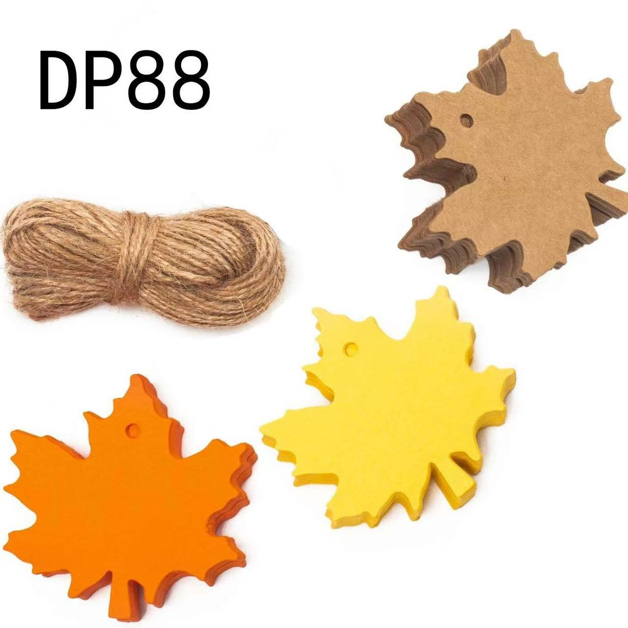 感恩节枫叶吊牌彩色牛皮纸