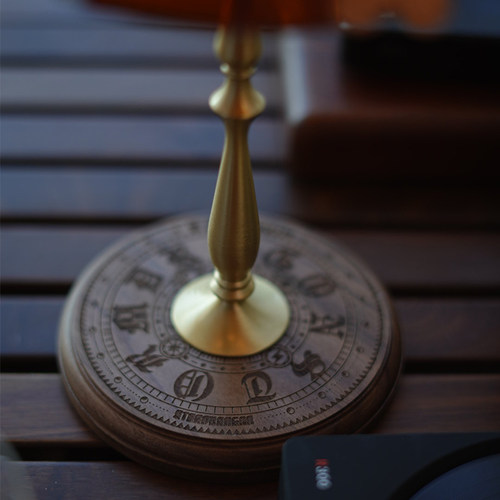 黑胡桃实心纯铜灯座露营灯架