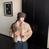 中古貂短外套环保皮草水貂大衣2025冬保暖貂皮毛毛外套复古水貂