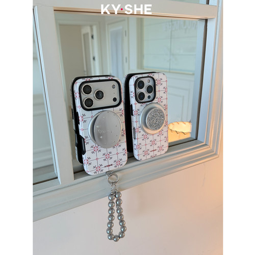 KYSHE复古手绘图案韩国进口磨砂双层手机壳菲林二合一磁吸壳适用iPhone18/17/16promax小众设计感保护壳