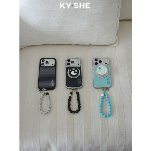 KYSHE新款时髦韩系扶桑花系列全包手机壳磨砂磁吸壳适用iPhone16/17promax时尚ins风软边保护壳