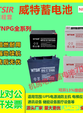 威特蓄电池NP12V100AH65AH42AH33A24A17A12A7A通讯UPS主机直流屏