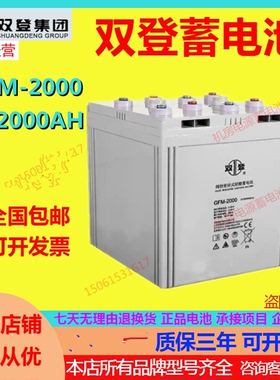 双登蓄电池GFM-2000 2V2000AH通信电源基站UPS直流屏医疗应急EPS