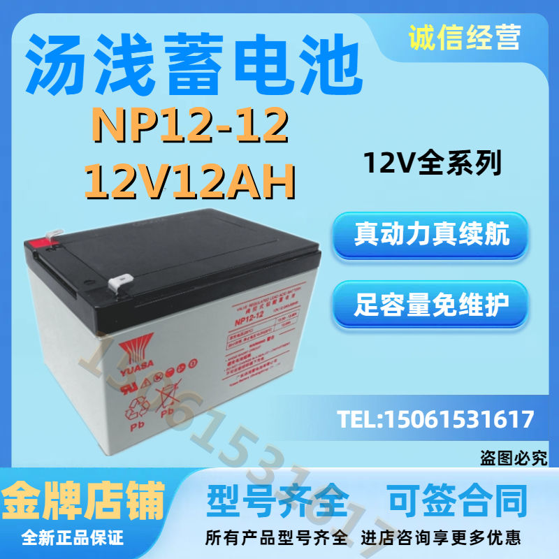 汤浅蓄电池NP12-1212V12AH消防