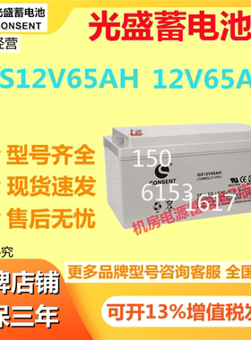 光盛蓄电池GS12V65AH 12V65AH电梯UPS医疗照明后备电源免维护消防