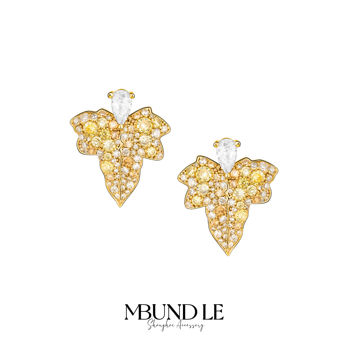 摩邦珠宝I love u so March爱在三月 常春藤耳环时尚新款节日礼物