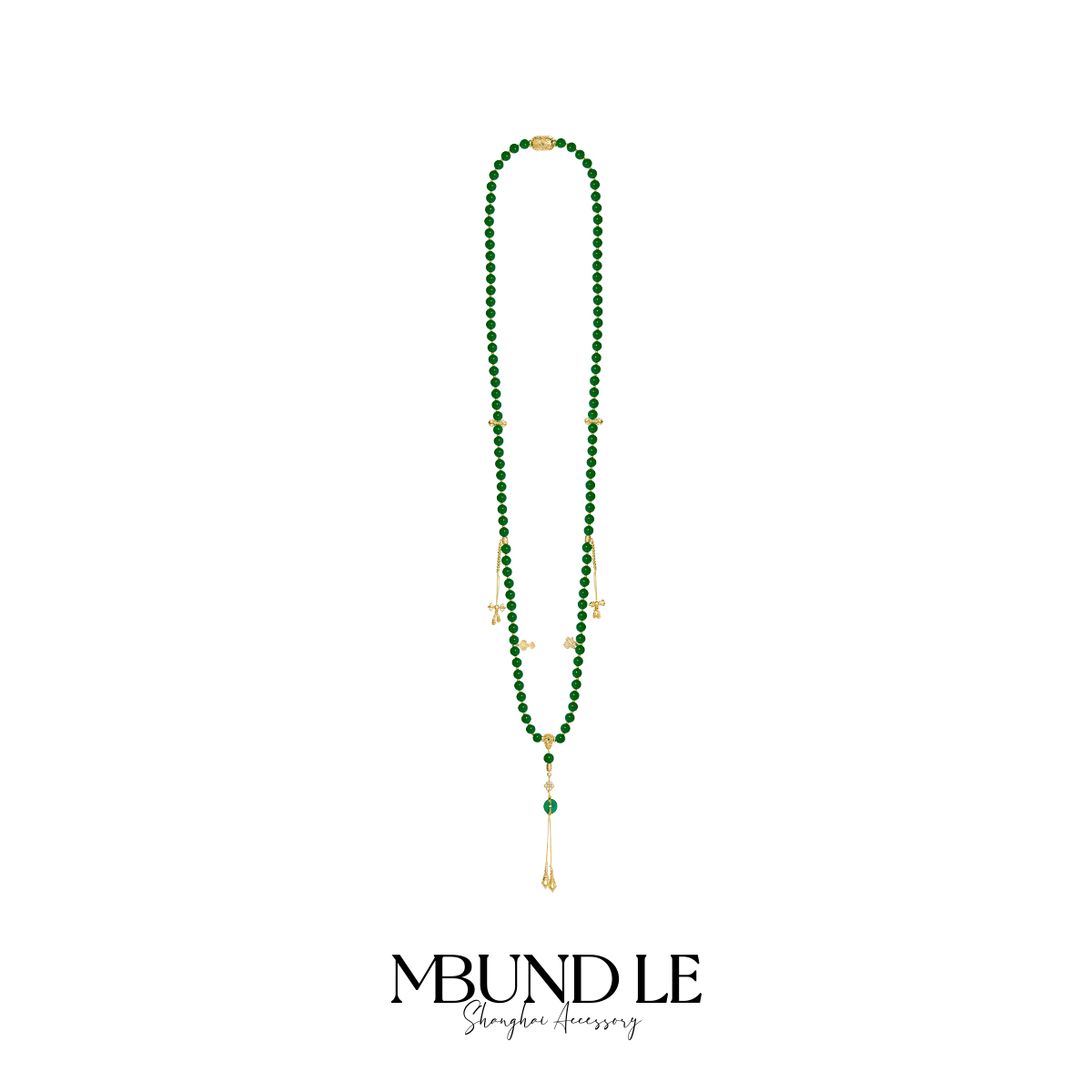 摩邦珠宝乐哉自在·绿意108子珠串项链时尚百搭轻奢新款节日礼物