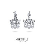 摩邦珠宝浮生有趣·水月天耳环淡水珍珠国风耳钉明星同款