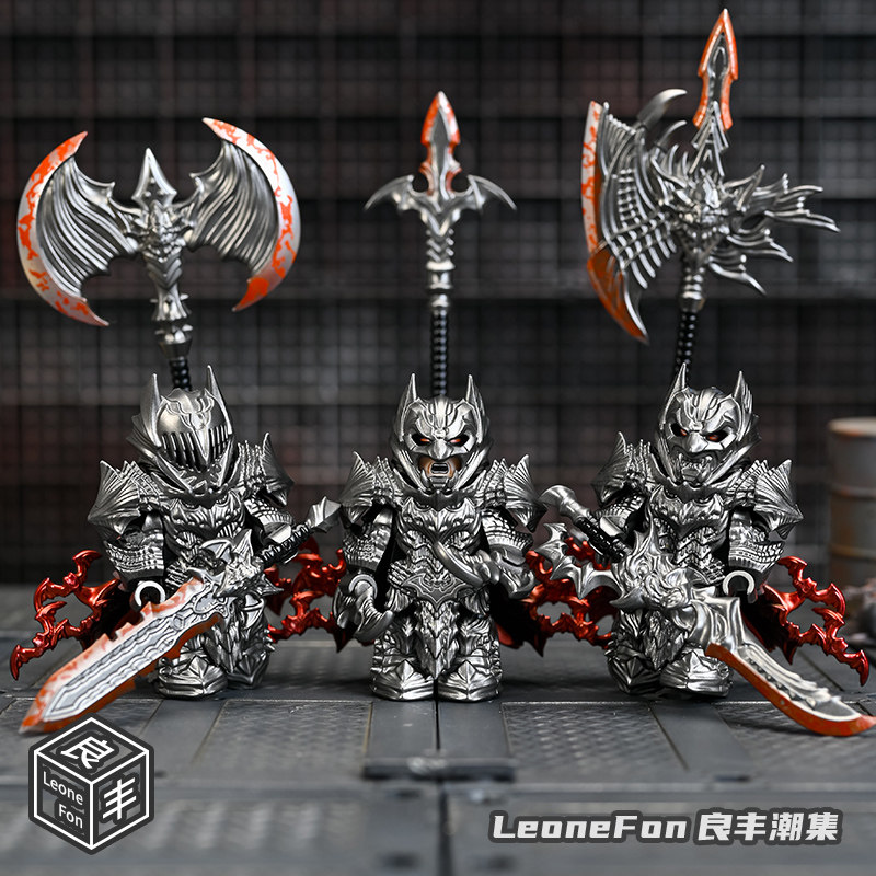 狂战士蝙蝠侠暗黑风积木人仔套装剑风传奇动漫拼装玩具模型摆件