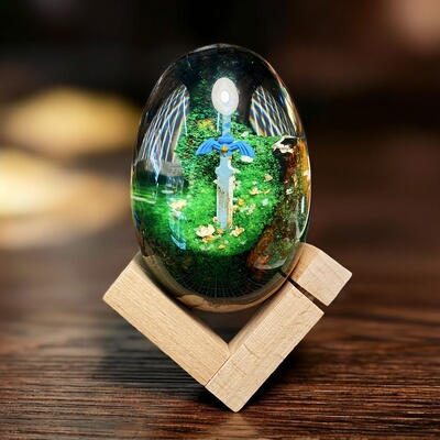 原创手工大师之剑龙蛋树脂摆件