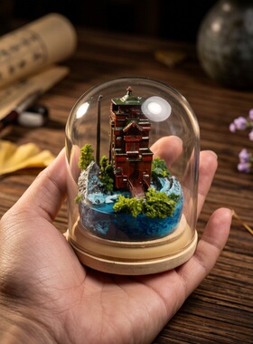 手工油屋微缩场景模型手办摆件