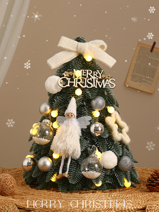 圣诞树诺贝松家用小型桌面摆件新款彷真树圣诞节装饰品客厅高级感