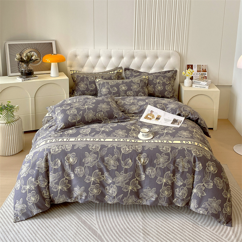 新款田园风磨毛工艺纯棉被套