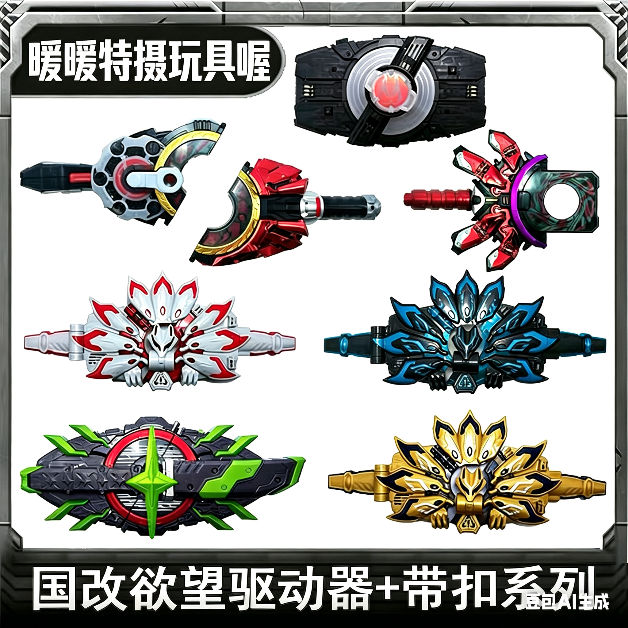 极狐MK9带扣 假面骑士极狐Geats 全识别欲望驱动器国产武神之刃