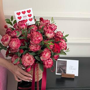 圣诞节苹果杰克玫瑰花束送女友鲜花同城配送全国速递杭州上海成都