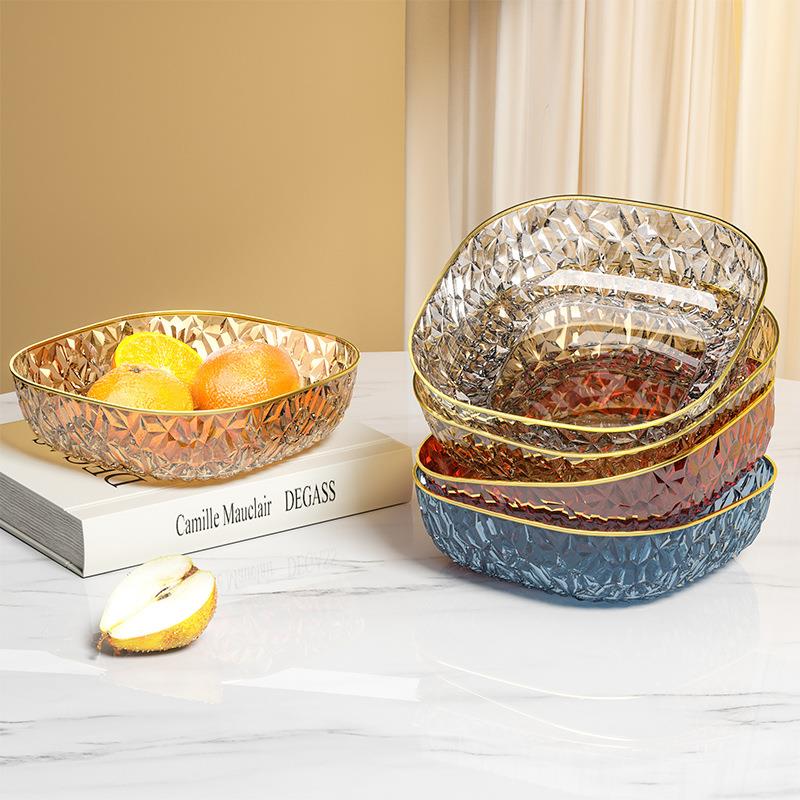 水果盘家用客厅茶几零食干果糖果盘2025新款轻奢防摔高档网红果盆