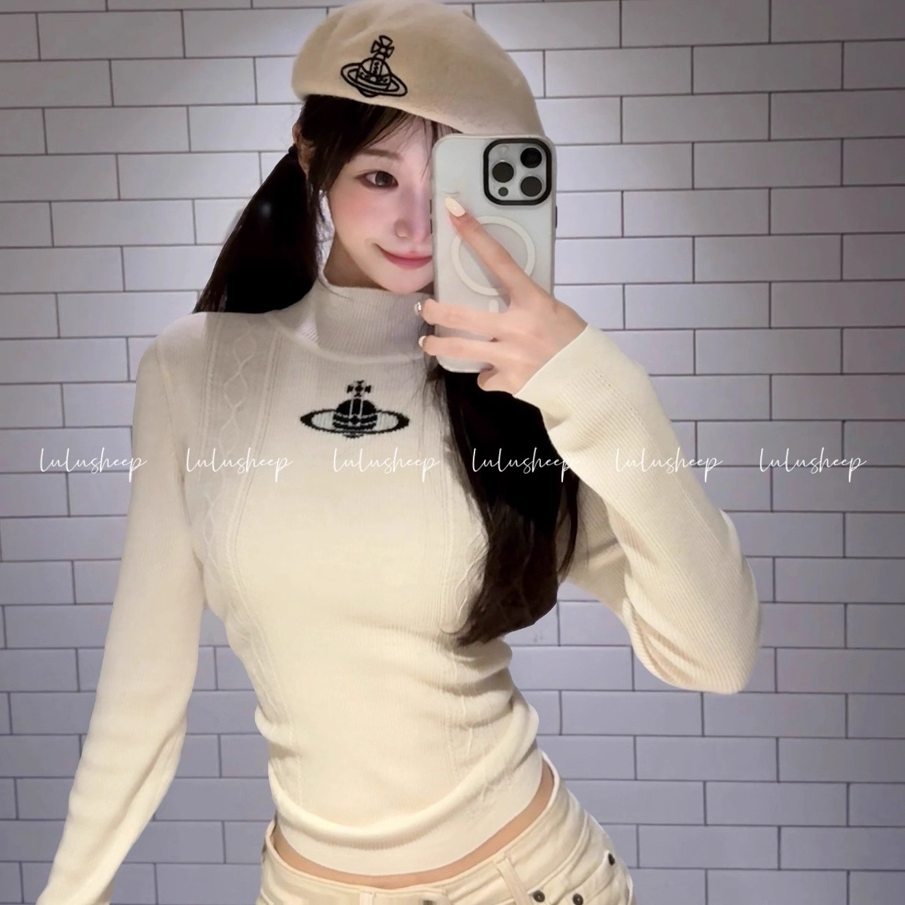 专柜限定西太后土星针织衫女