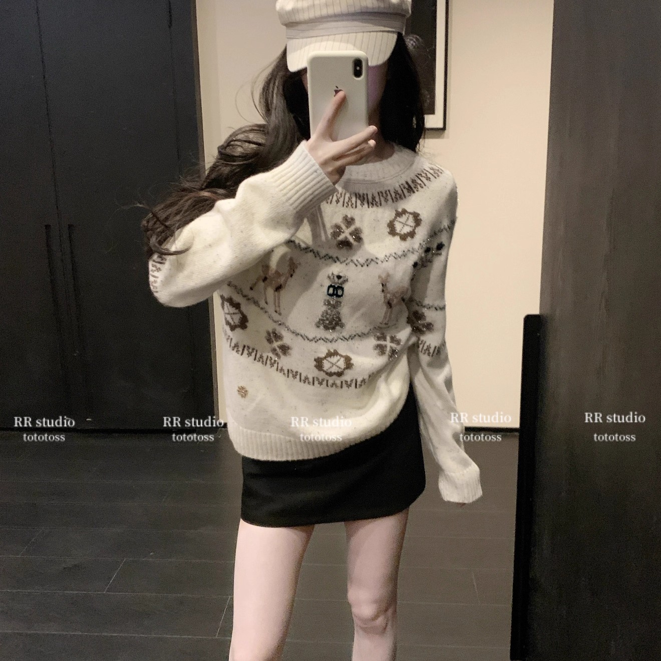 专柜限定圣诞节针织毛衣女款