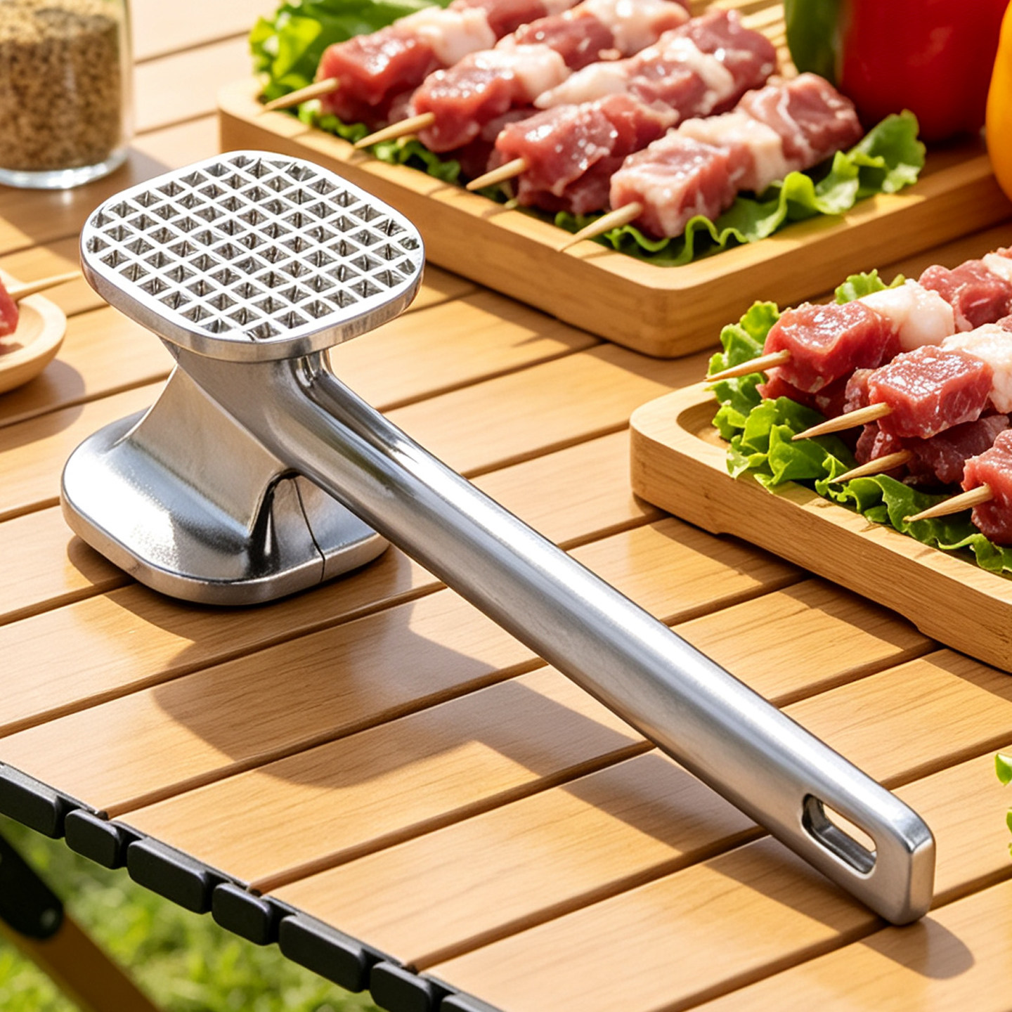 铝合金嫩肉器松肉锤厨房家用双面牛排敲打工具锤子拍打器腌肉神器