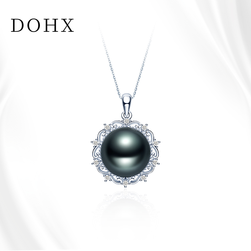 都熙大溪地黑珍珠K金强光正品