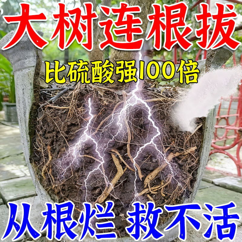 大树烂根药灭树粉强力除树粉田边路边树根烂根枯树王除根腐蚀药