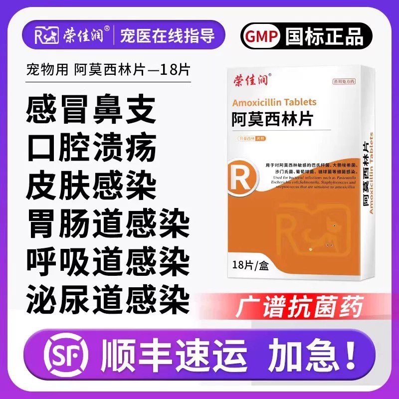 荣佳润阿莫西林片消炎药图片