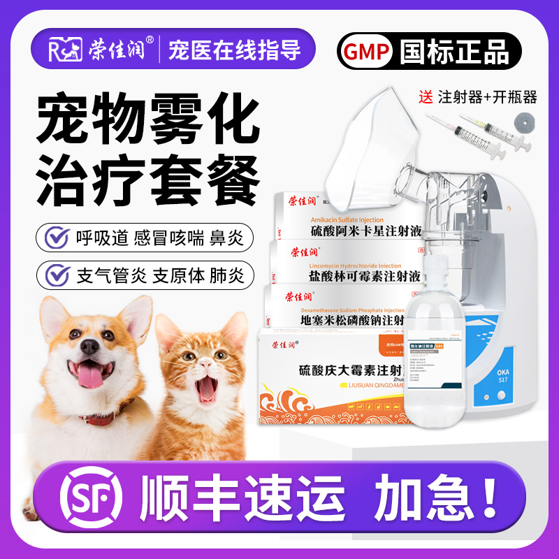 宠物上下呼吸道雾化肺炎鼻支感冒