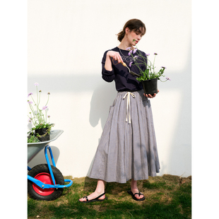 women birds春复古松弛感抽绳大裙摆半身裙 stars